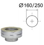 Alumine adapter &bdquo;-&ldquo;. D-160/250 mm.