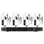 PD524B UHF juhtmevaba mikrofoni komplekt 4 korpuse mikrofoniga