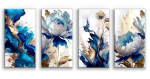 Maal Glamour abstraktsed lilled 80x160cm
