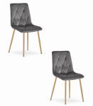 2 tooli komplekt Leobert Libra, hall/pruun