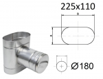Elliptiline tee laia k&uuml;lje puhastamiseks. AxB/D=225x110/180 mm.