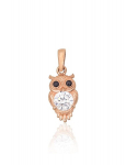 Punasest kullast ripats "Owl" DS01K781