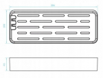 Vannitoa seinariiul kruvitav valge 4,3x28,6x10,8 cm