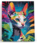 Numbrite j&auml;rgi maalimine raamil Varvikas - MG2493e Troopiline sfinks 40x50 cm