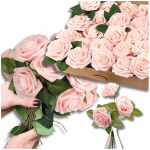 Roosikimbude komplekt 25 dekoratiivsest kunstroosast roosist
