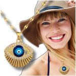 Kuldne kaelakee, 316L kirurgiline teras, naiste silm, kullatud