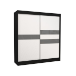 Riidekapp Adrk Furniture Batia 200 cm, must/hall