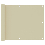 vidaXL r&otilde;dusirm, kreemjasvalge, 75 x 500 cm, oxford-kangas