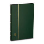 V&auml;ikeformaadiline markide album Leuchtturm BASIC LS 4/8, A4 formaat, 16 musta lehek&uuml;lge, roheline