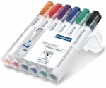 Markerite komplekt valgele tahvlile STAEDTLER Lumocolor 351, 6 v&auml;rvi