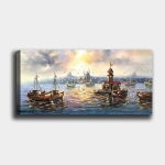 Reproduktsioon l&otilde;uendil Laevad, 30x80 cm