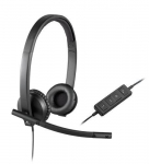 Binauraalne k&otilde;rvaklapid - Logitech - H570e - Must - USB - Hingamise m&uuml;rasummutus