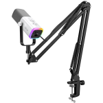Fifine d&uuml;naamiline XLR -mikrofonikomplekt koos poomi RGB helijuhtimisega - AM8T