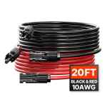 P&auml;ikesepaneeli kaabel 10AWG, 6.1 m, 2 tk