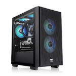 Thermaltake korpus Versa H16 TG ARGB (must, Tempered Glass)