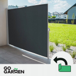 Kokkupandav varikatus 350x180 cm k&uuml;lgmine ruloo aiasirm terrassi antratsiidist MultiGarden