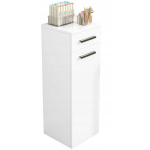 Kontori raamaturiiul sahtlite ja riiulitega, valge, skandinaavialik 85 cm