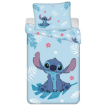 DISNEY Stitch Sinine puuvillane beebivoodipesu, t&uuml;drukutele, t&otilde;mblukk, 100% puuvill, 140x200 cm, OEKO-TEX, 140x200
