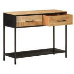 konsoollaud，kohvilaud, 100 x 35 x 76 cm, mangopuit ja raud CFE36054