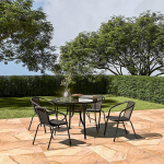 &Uuml;mmargune aialaud 100 cm (105 cm) terrassile aia r&otilde;dule karastatud klaasist vihmavarju auk MultiGarden