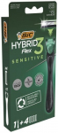 Raseerijad Bic System Hybrid 3 Flex Sensitive (1 + 4 tk)