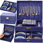 Ehtekarp BERIMAX JewelryBox Pro JBX7 23x17x10,5 cm, sinine