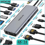 Dokkimisjaam USB jaoturid Dokkimisjaamaga &uuml;hilduv MacBook Air Pro, 14 in 1 USB3.1
