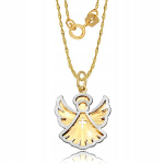 Kuldne Kett Medaljoniga 585 Ingel Kommunioon Ristimine Graveerimine