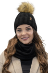 Vivisence daami bobble m&uuml;ts peakate talvine soe paks mustriga 7019, made in eu, must, &uuml;ks suurus sobib k&otilde;igile, Vienas dydis tinka visiems