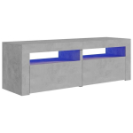 vidaXL telerialus LED-tuledega, betoonhall, 120x35x40 cm