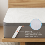 Kahepoolne 2-in-1 kattemadrats jahutava vahukihiga 90x200x5 cm