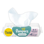 Niiskedbeebisalvr&auml;tid Pampers Sensitive, 52 tk