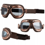 Retro vintage vasksed mootorrattaprillid piloodi stiilis, kergelt toonitud