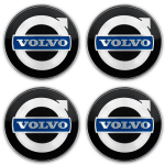 Veljekapslite logo, veljekapslid VOLVO 60 mm Must l&auml;ige