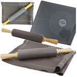 Stylizer suur silikoonist taignamatt 50x70cm + silikoonist taignarull