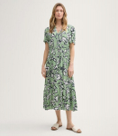 Tom Tailor Naiste kleit 1045310*37120, roheline/valge