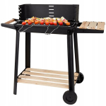 Suur s&ouml;egrill bbq reguleeritava resti, riiulite ja ratastega, kaasaskantav