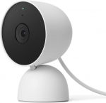 Google Nest Cam (kaabliga siseruumides) valvekaamera koju, intelligentne turvakaamera, lumivalge, Gjq9t, lumivalge, 1 tk (1 pakis)