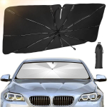 Bitoyo p&auml;ikesekaitse auto esiklaas 135 x 73 cm, auto p&auml;ikesekaitse esiklaas siseruumides, uv-kaitsega esiklaasi p&auml;ikesesirm, kokkupandav esiklaasi kate, p&auml;ikesevari enamikule autodele