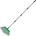 Kpuy terasest aiareha muru jaoks teleskoopiline lehtede rohu reha 98cm-165cm reguleeritav k&auml;epide 25 piid vastupidav terasest pea ja aianduskindad muru ja aia kiireks puhastamiseks