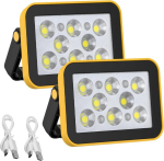 T-sunus Led ehitusprožektor, aku, t&ouml;&ouml;valgusti, usb laetav, t&ouml;&ouml;prožektor magnetiga, 4 valgusrežiimi, kaasaskantav, veekindel, 4000 mah kalastamiseks, h&auml;daolukordadeks, garaaži