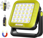 Masmejor Led t&ouml;&ouml;valgusti aku 30 W, 2025 Led akutoitel prožektor 1500 lm &uuml;liergas 5400 Mah 7 valgusrežiimiga, kaasaskantav matkalamp elektrikatkestuste, telkimise, auto remondi jaoks