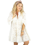 Boho tikandiga inglise puuvillane laiendatud kleit LUNA 21093-uniw, Universalus