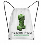 Jalan&otilde;ude kott, kooli sussidele, kehalise kasvatuse riietus minecraft prindiga, nimeline, fotoga