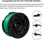 Eyoloty Reflex A6486 A6486-xj A6482 Niidipool, sobib Black+decker Gl8033, Gl9035, Stb3620l, Stc5433, Stc5433b, Stb3620l murutrimmeritele, pikkus 6 m, l&auml;bim&otilde;&otilde;t 2 mm koos 905833 594 kaanega (4 pooli +