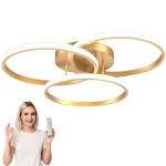 Kuldne LED laelamp loft stiilis &ndash; rippuv plafon, puldiga, 3 valgusv&auml;rvi