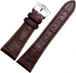 Odetojoy 25 mm kellarihm, ehtsast nahast kellarihmad 25 mm mustad kellarihmad h&otilde;bedane roostevabast terasest pannal vedruvarda &uuml;hendusn&otilde;elaga (pruun nahk, h&otilde;bedane pannal)