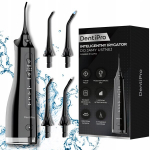 Juhtmevaba suuveepuhasti DentiPro SWF-02, 4 režiimi, 4 otsikut, r&otilde;hureguleerimine ja USB-laetav, must
