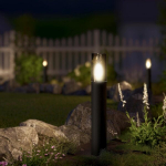 Ssc-luxon varda v&auml;lisp&otilde;randavalgusti, must, e27 sokkel, k&otilde;rgus 50 cm, teevalgusti, pollardlamp, 4 tk pakendis