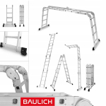 Alumiiniumist kokkupandav multifunktsionaalne redel Baulich 4x4